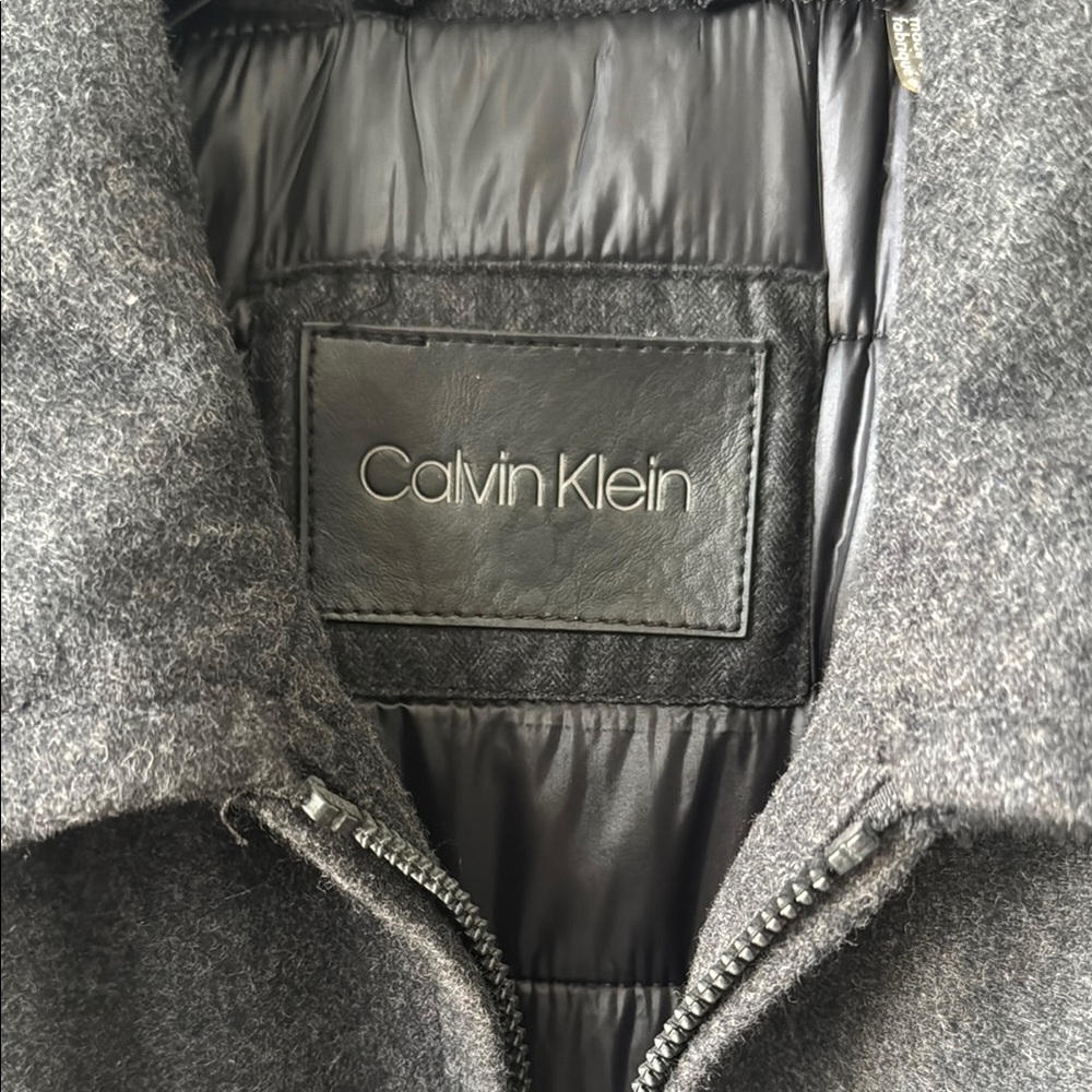 Calvin Klein Gray Pea Coat - Picture 2 of 3